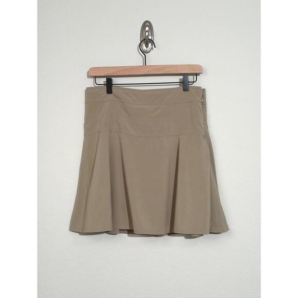 Athleta Pants - Athleta Wherever Skort 6 Tan/Khaki Travel Tennis A-Line Lightweight Preppy